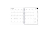 January 2025 - December 2025 monthly planner featuring a monthly spread boxes for each day, lined writing space, notes section, reference calendars, and pink monthly tabs with white text in 8x10 size