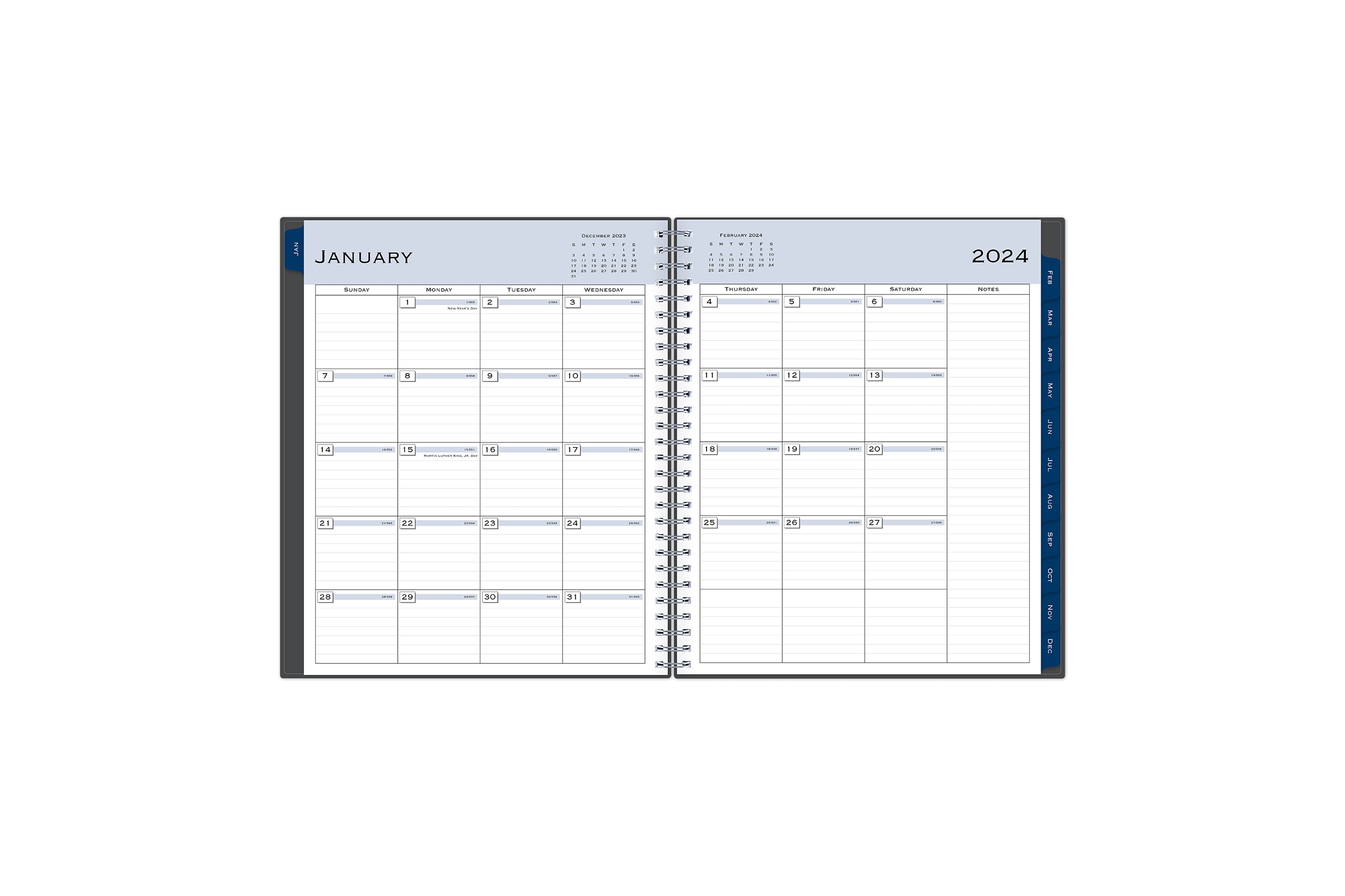 2024 Passages 8x10 Monthly Planner - Blue Sky