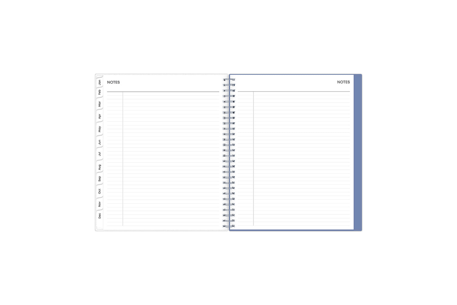 lined writing space notes pages on this 8x10 planner