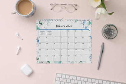 January 2025 to December 2025 monthly wall calendar in this perfect 11x8.75 size with ample blank writing space
