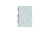 January 2025 - December 2025 weekly monthly planner featuring a floral front cover design and silver twin wire-o binding 5x8 size