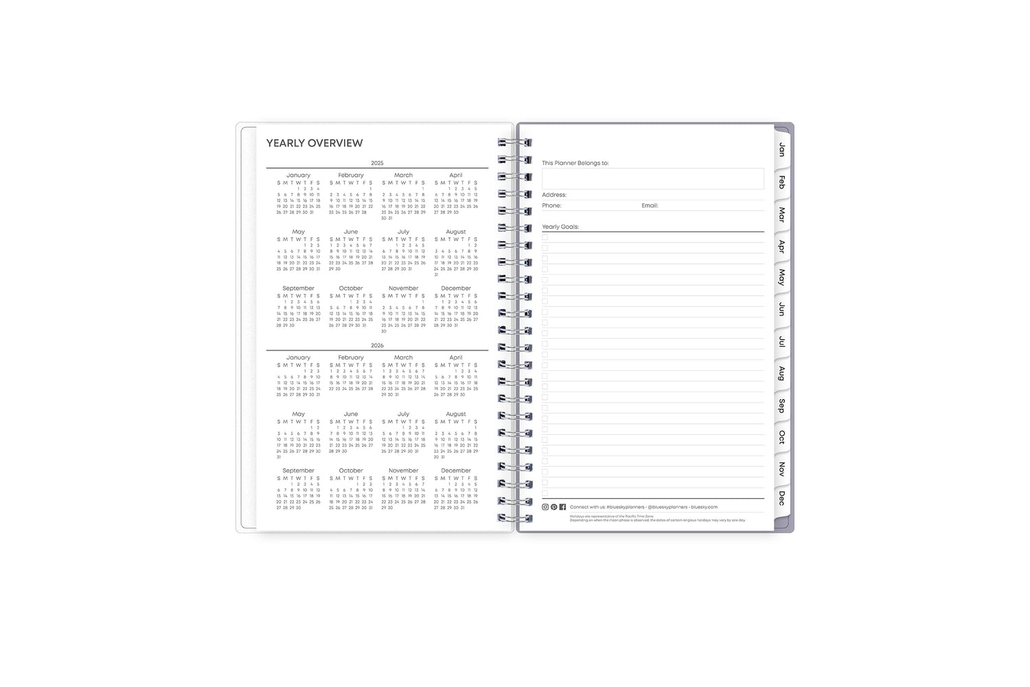 Featuring a 2025 planner from Blue Sky, this planner&