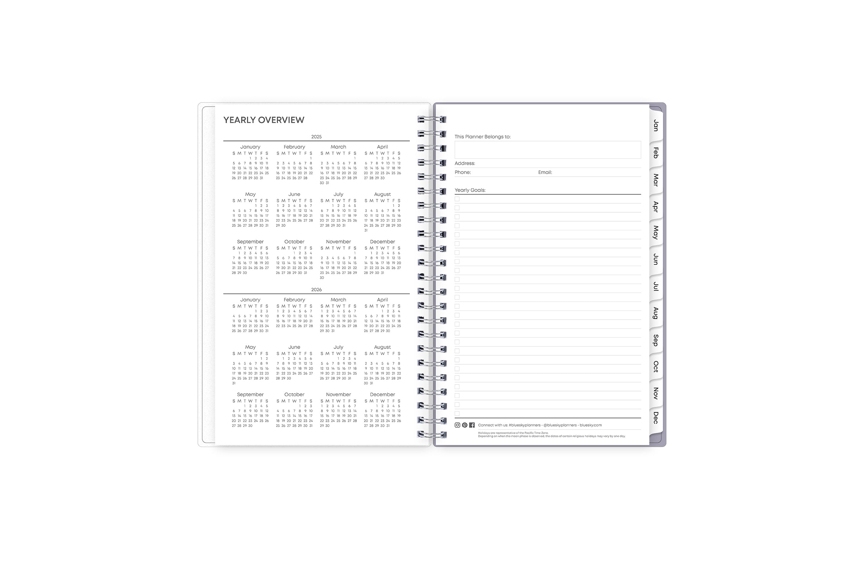 Featuring a 2025 planner from Blue Sky, this planner&