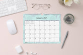 January 2025 - December 2025 monthly wall calendar in 11 x 8.75 size
