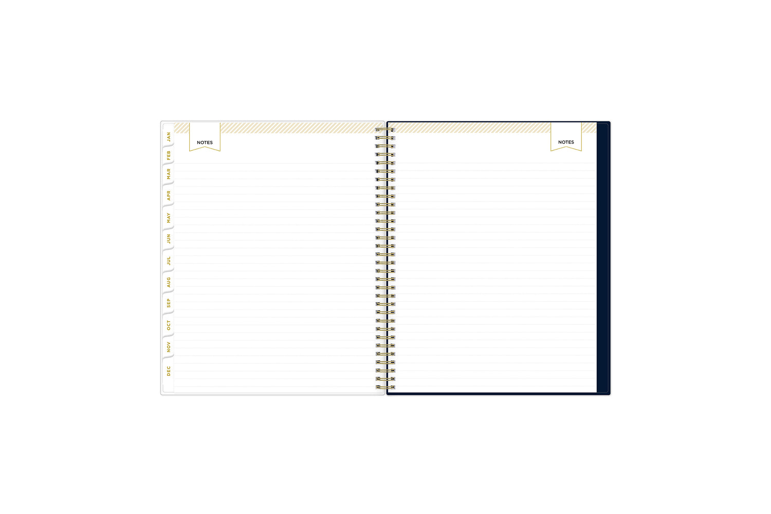 weekly monthly planner featuring ample lined writing space