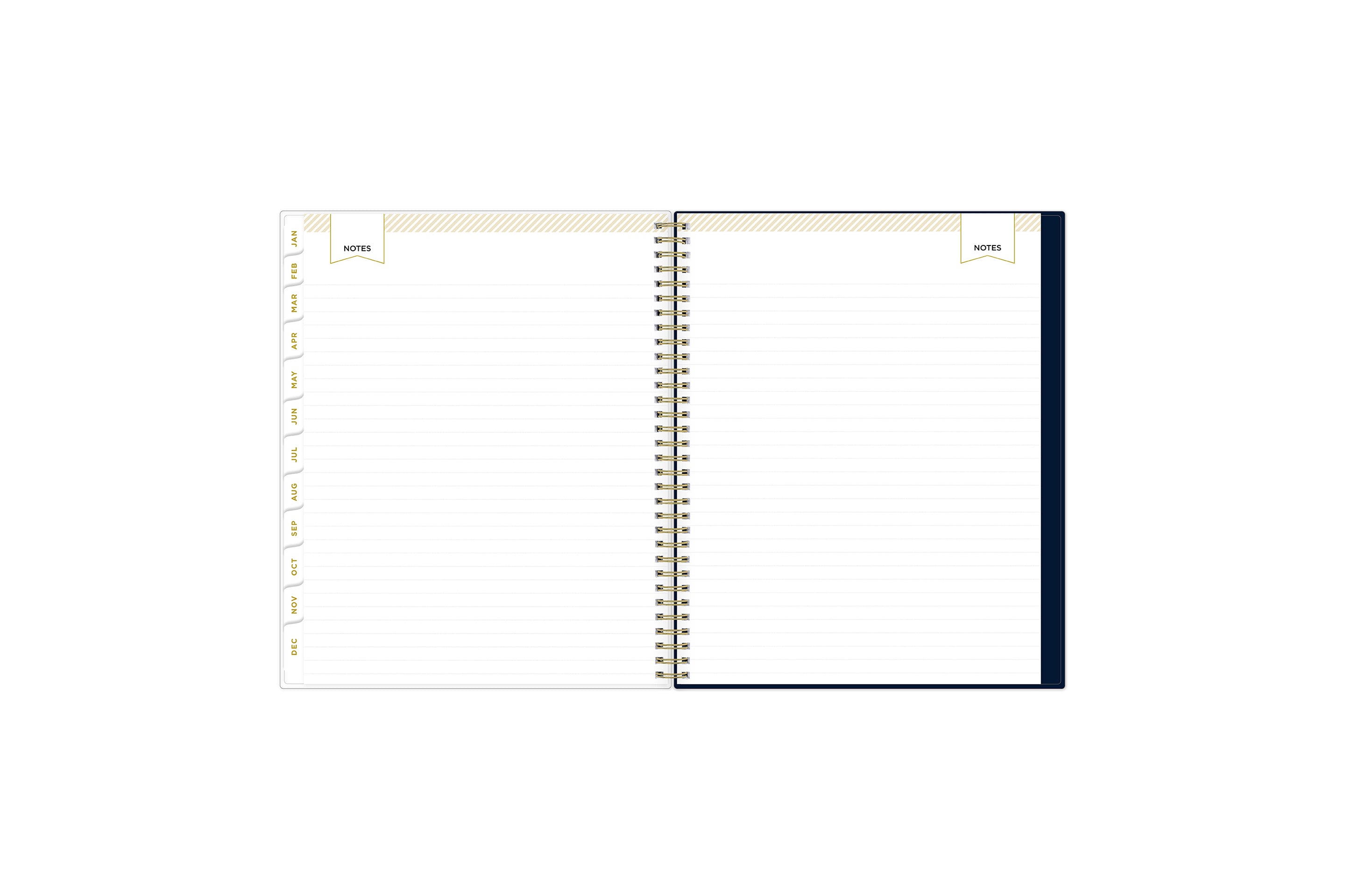 weekly monthly planner featuring ample lined writing space