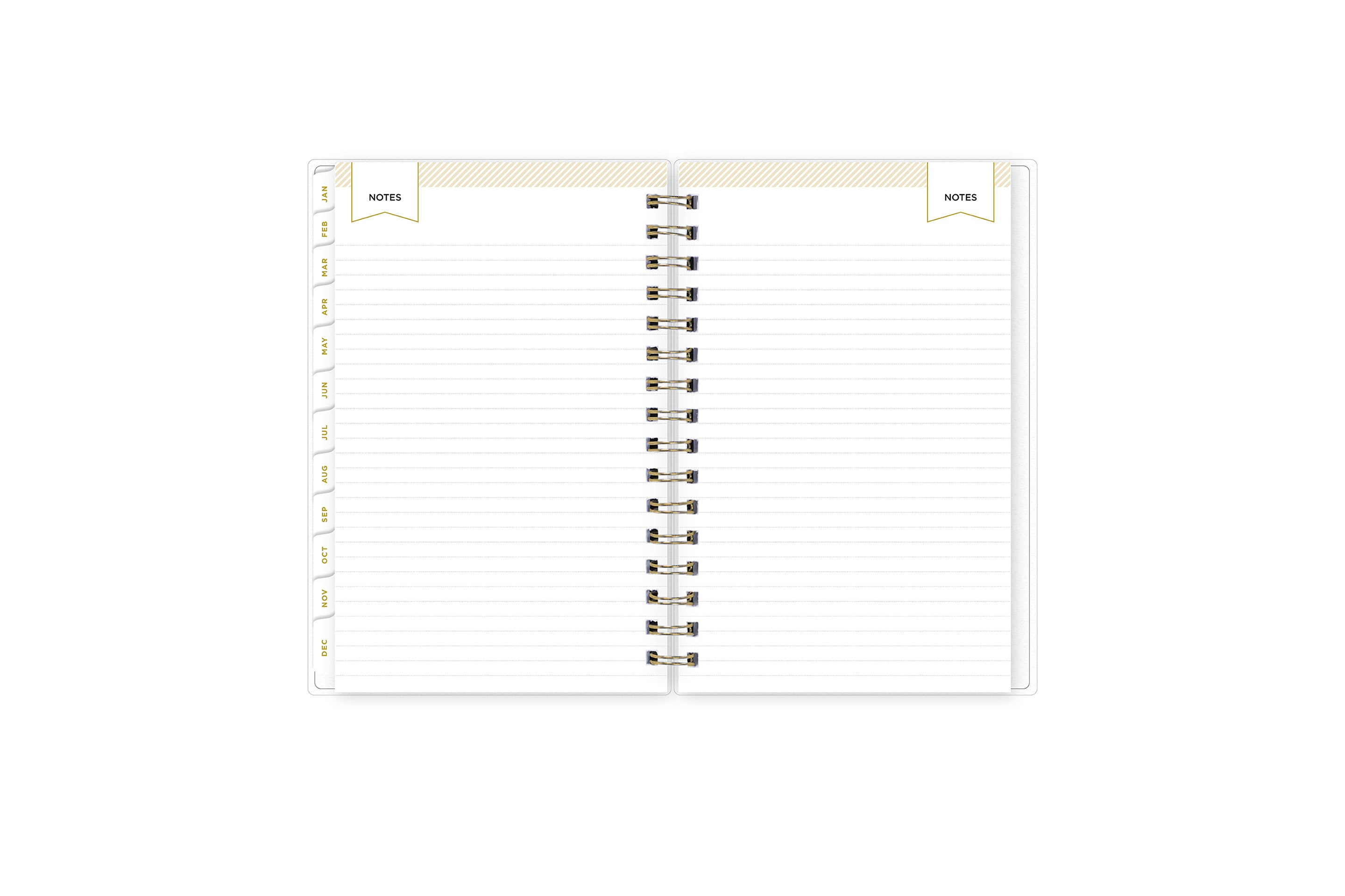 daily monthly planner featuring ample lined writing space in 5x8 size