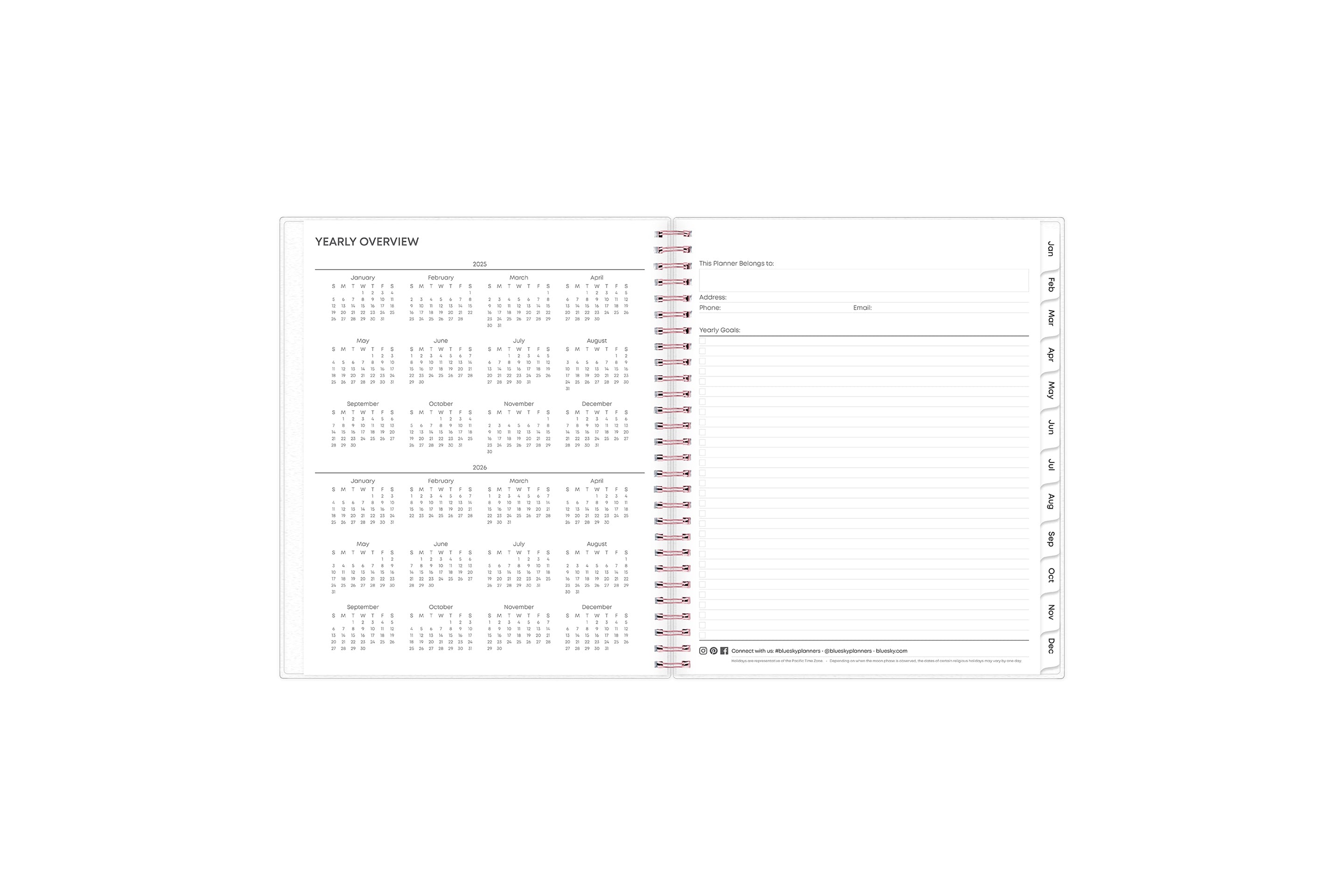 Joselyn 2025 Weekly Monthly 5x8 Planning Calendar
