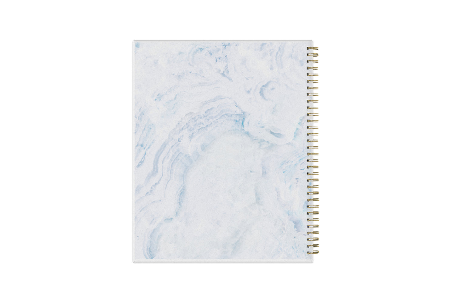 weekly monthly academic planner featuring a geo crystal back cover with gold twin wire-o binding in 8.5 x 11 planner size for 2025-2026 academic year