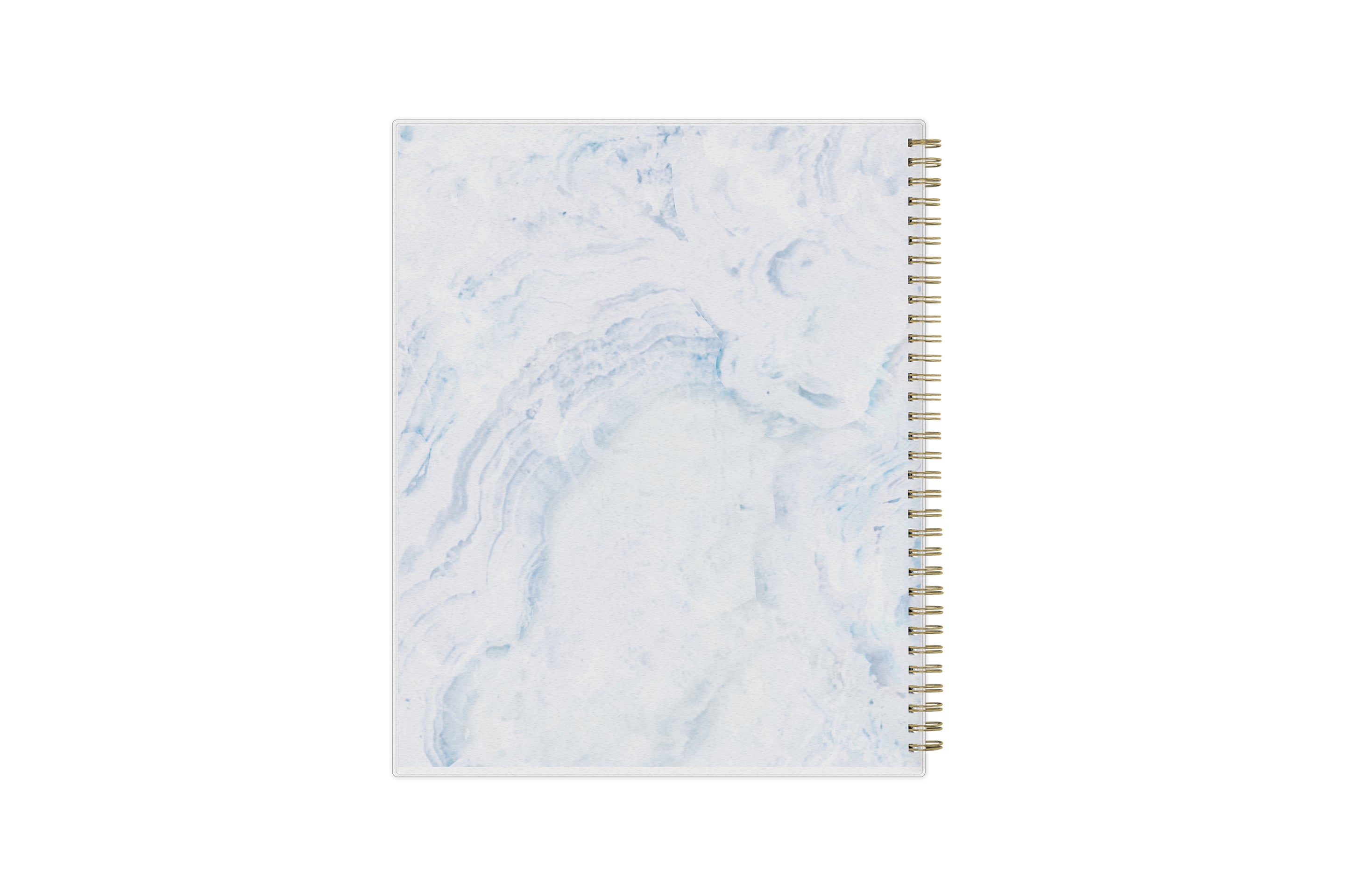 weekly monthly academic planner featuring a geo crystal back cover with gold twin wire-o binding in 8.5 x 11 planner size for 2025-2026 academic year