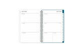 weekly monthly 5x8 academic planner featuring a weekly spread with ample lined writing space, to-do list, notes section, and blue monthly tabs