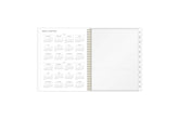 Storage pocket, reference calendar 2025 and 2026 overview, white monthly tabs