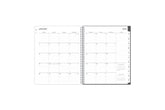 January 2025 - December 2025 weekly monthly planner featuring a monthly spread boxes for each day, lined writing space, notes section, reference calendars, and mint monthly tabs in 8.5x11 size