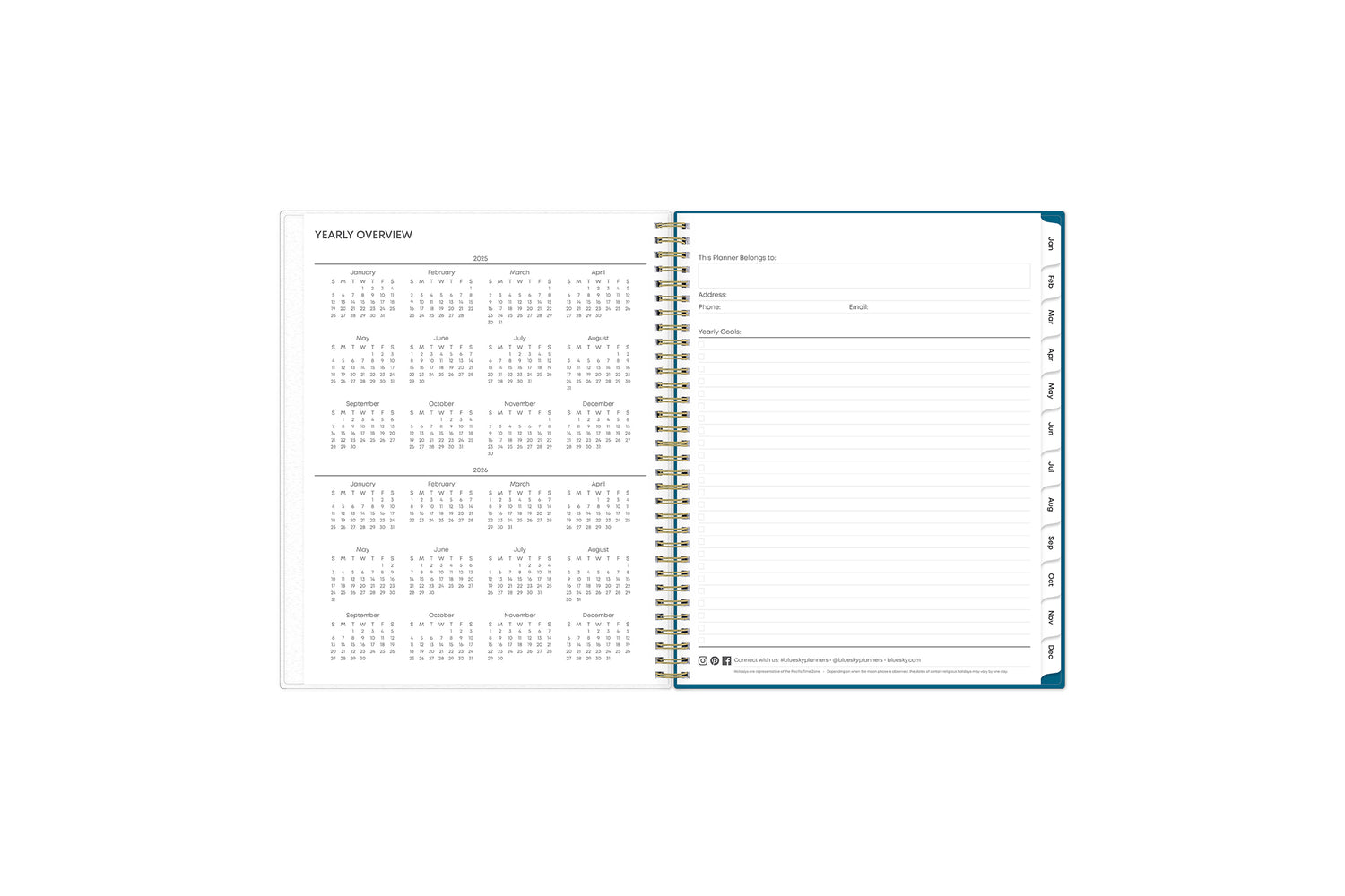 2025 and 2026 year reference calendar