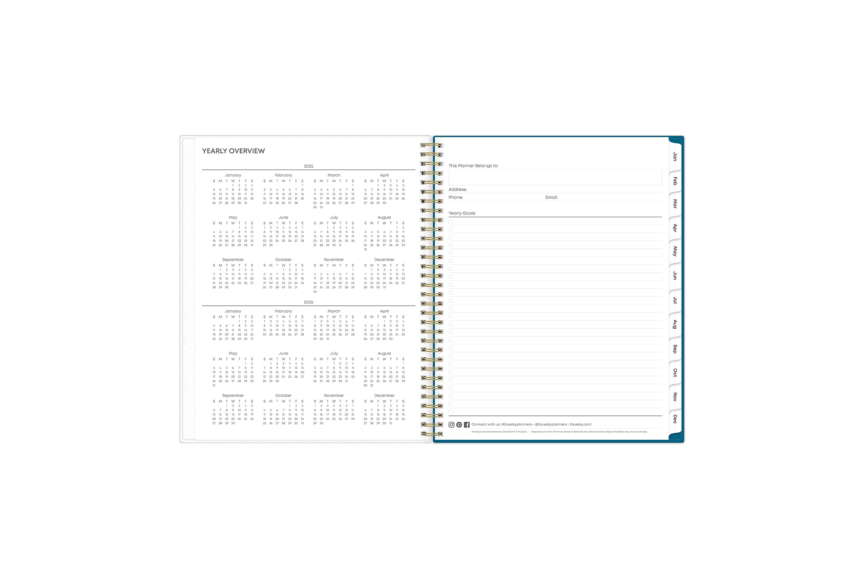 2025 and 2026 year reference calendar