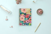 floral front cover on this 2025-2026 weekly monthly planner in 5x8 planner size