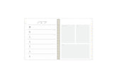 The new and improved Life Note It 2025 weekly planner features a weekly spread with clean white writing space, to do list, goals, and notes section for every important detail needed for planning a successful week in a 8.5x11 planner size