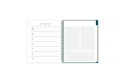 The new and improved Life Note It 2025 weekly planner features a weekly spread with clean white writing space, to do list, goals, and notes section for every important detail needed for planning a successful week in a 7x9 planner size