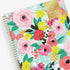 This 2025 weekly monthly planner features a cute and fun floral pattern with gold twin wire-o binding 8.5x11