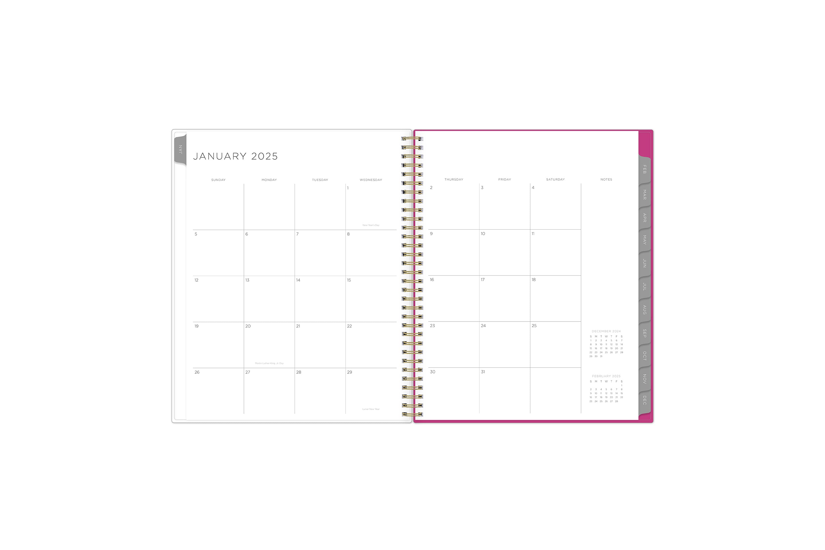 known for clean blank writing space, the kelly ventura 2025 planner features a clean, classic weekly layout for note taking, deadlines, important dates, and room to plan each day and each week!