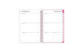 January 2025 to December 2025 weekly monthly planner featuring ample lined writing space, weekly to do list, notes section, and with teal monthly tabs 5x8