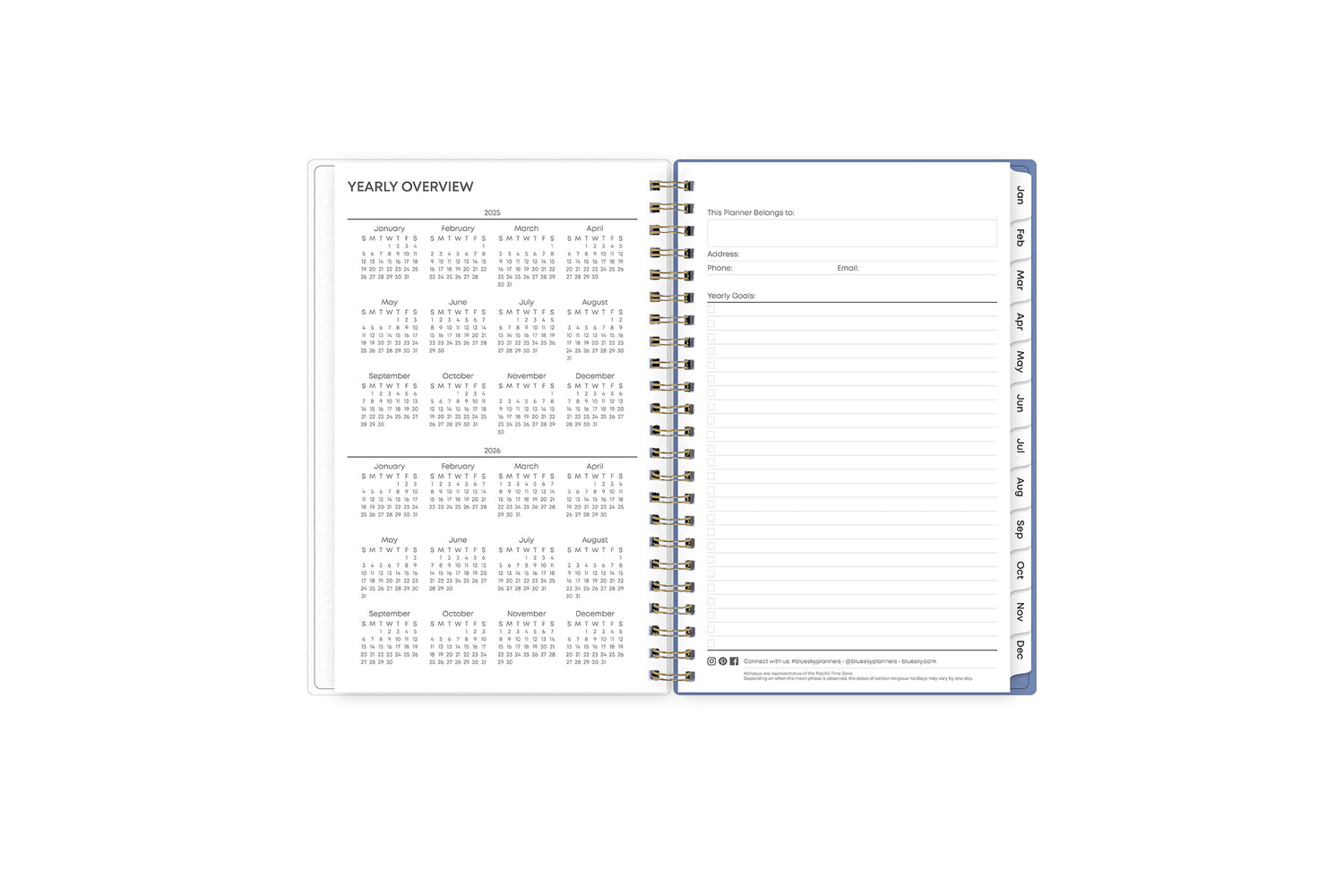 2025 and 2026 year reference calendar