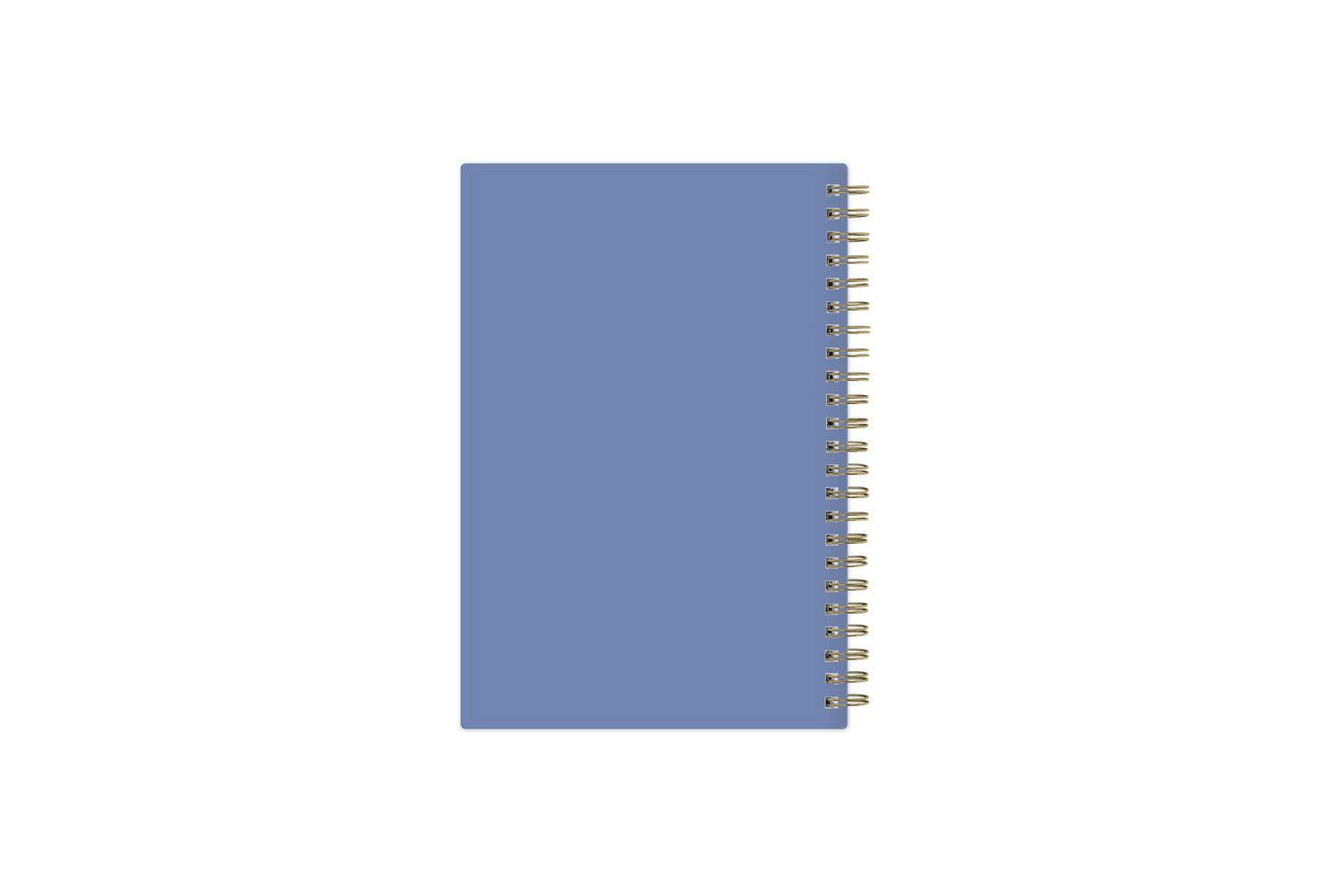 5x8 planner blue back cover and gold wire-o