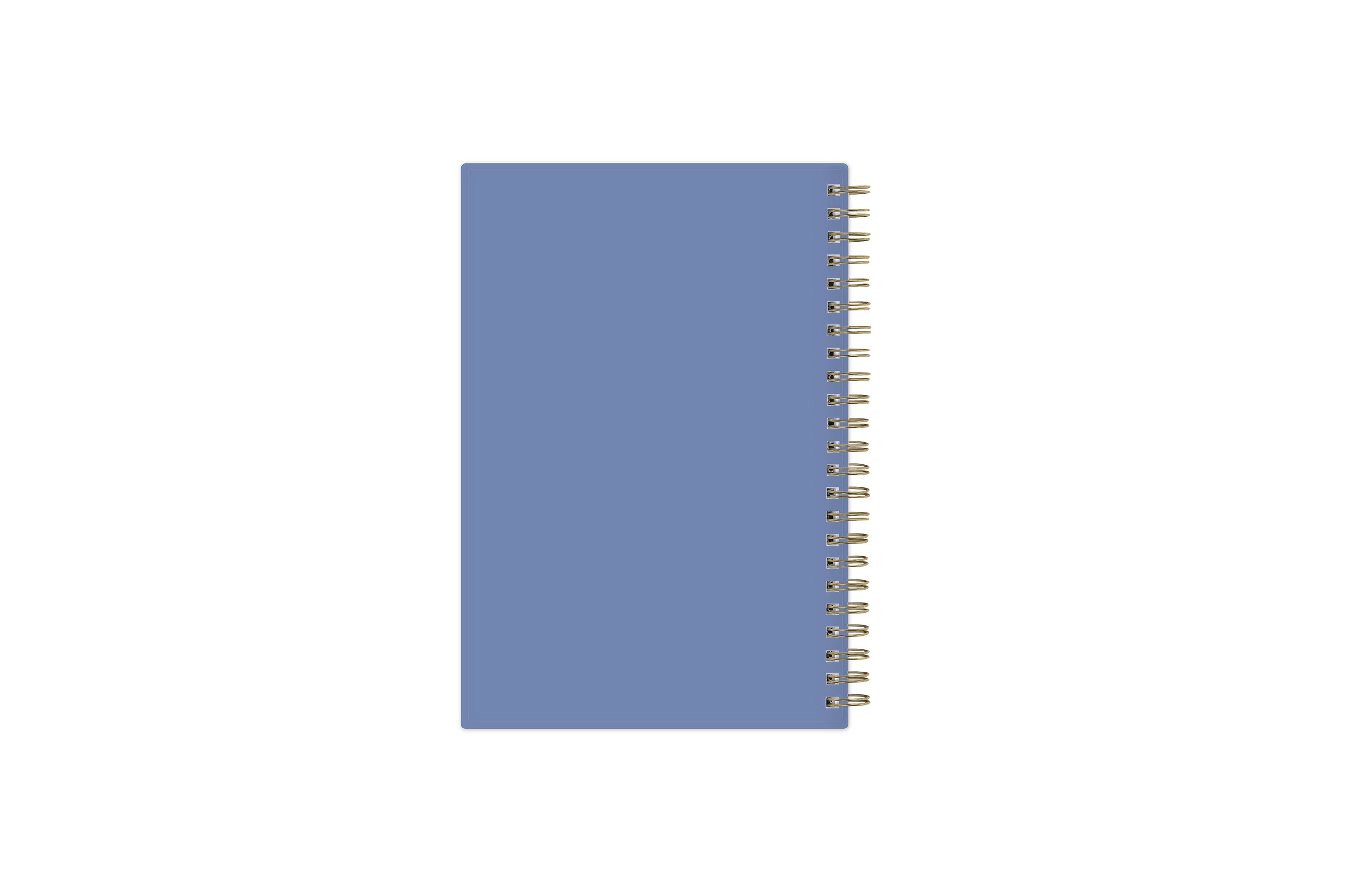 5x8 planner blue back cover and gold wire-o