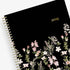 January 2025 - December 2025 monthly planner from Blue Sky features beautiful floral cover design with black background and gold binding 8.5x11