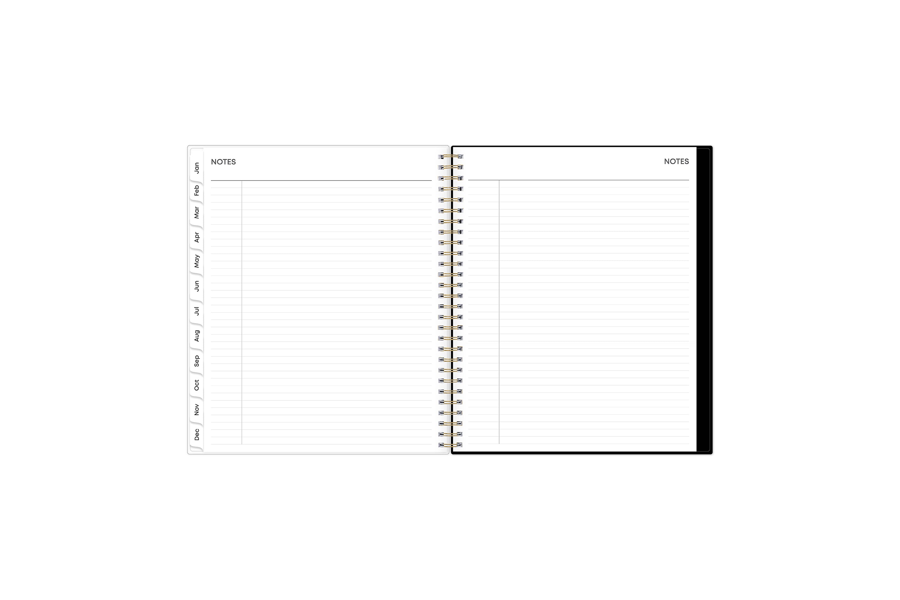 lined notes pages 8x10 planner