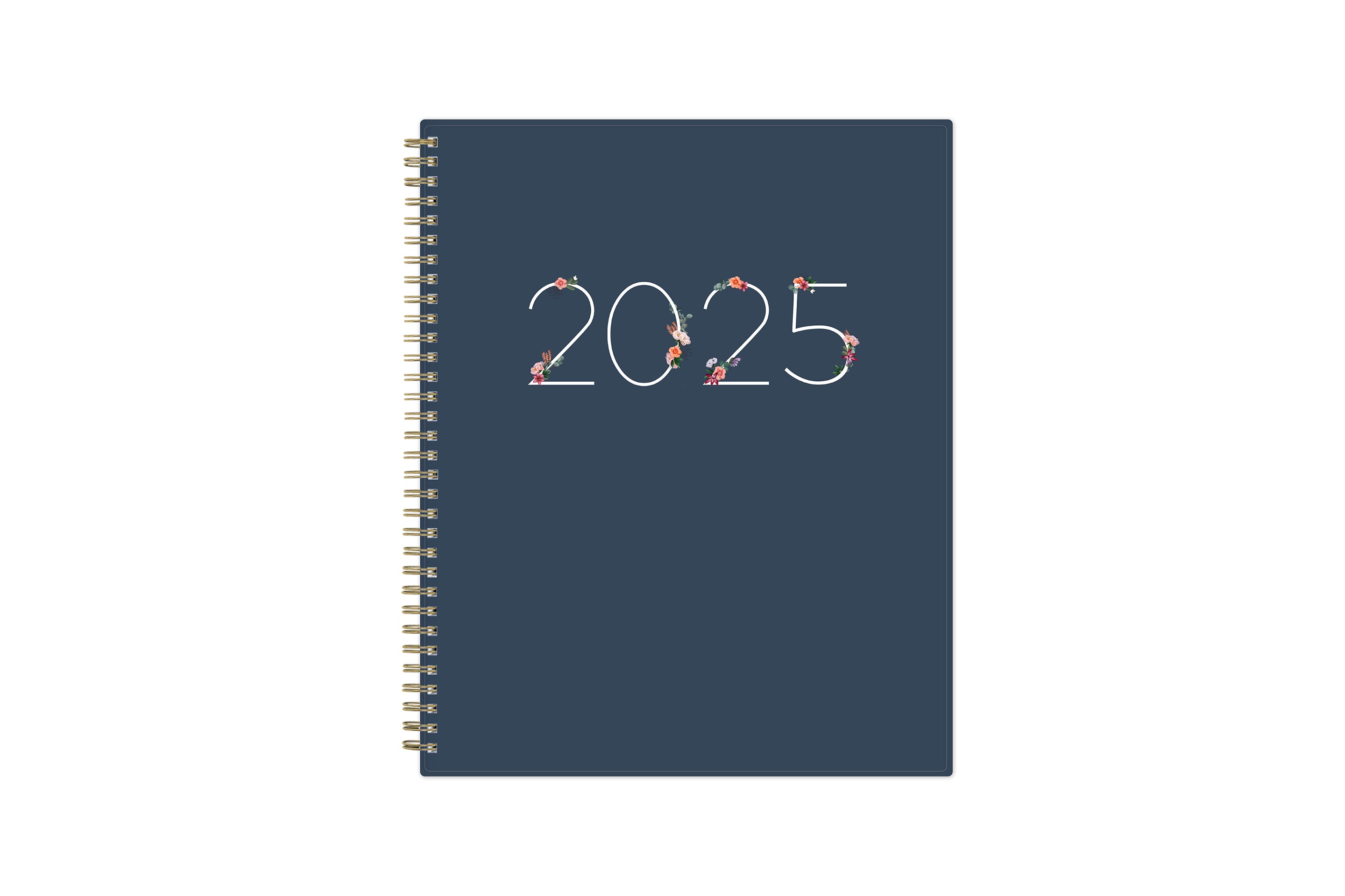 2025 weekly monthly planner in 8.5x11 planner size. Navy front cover