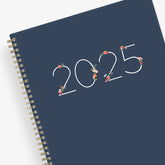 2025 weekly monthly planner in 8.5x11 planner size. Navy front cover