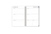 This January 2025 - December 2025 weekly monthly planner features a weekly spread with ample lined writing space for each day, notes section, to -do list, and monthly tabs for easy navigating in a 8.5x11 planner size