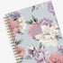 2025 weekly monthly planner featuring floral pattern and gold twin wire-o binding in 8.5x11 planner size