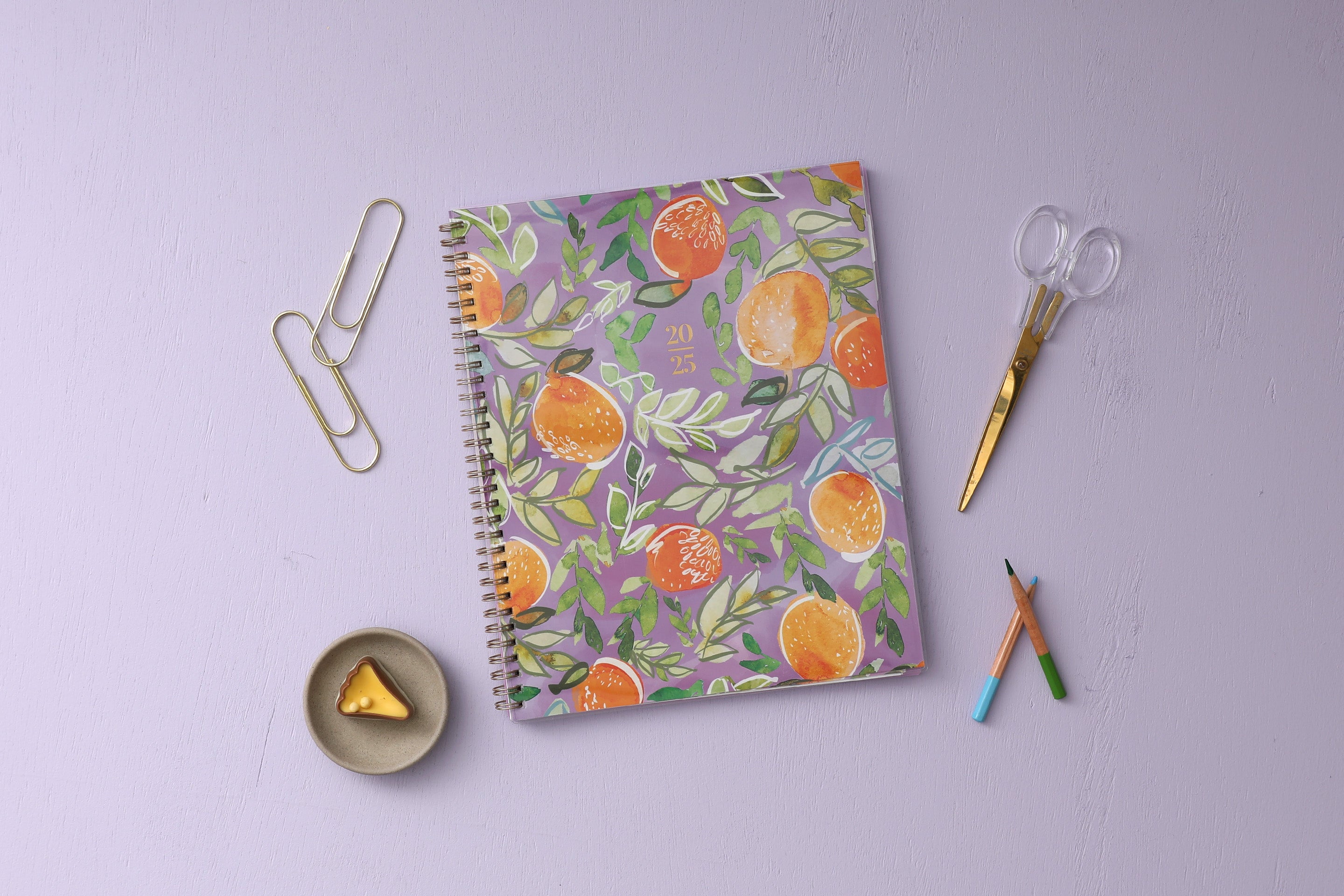 orange fruit front cover on this 2025 pocket sized planner
