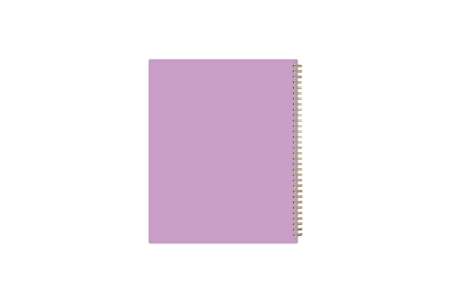 solid lavender back cover in 8.5x11 planner size