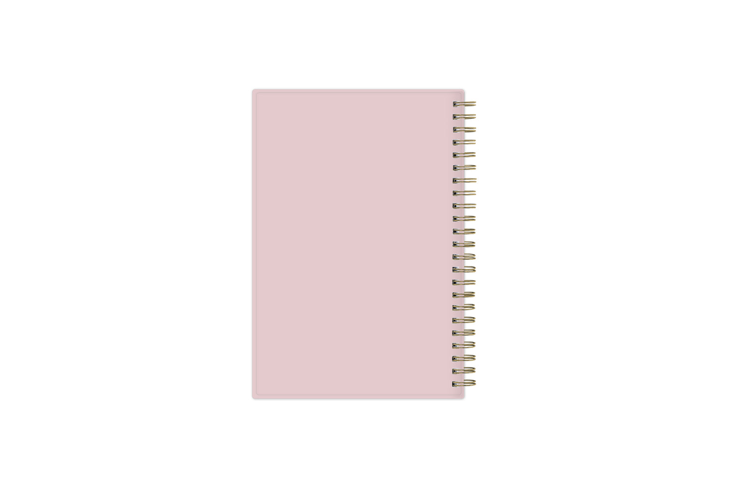 solid light -matte pink back cover in this 5x8 planner