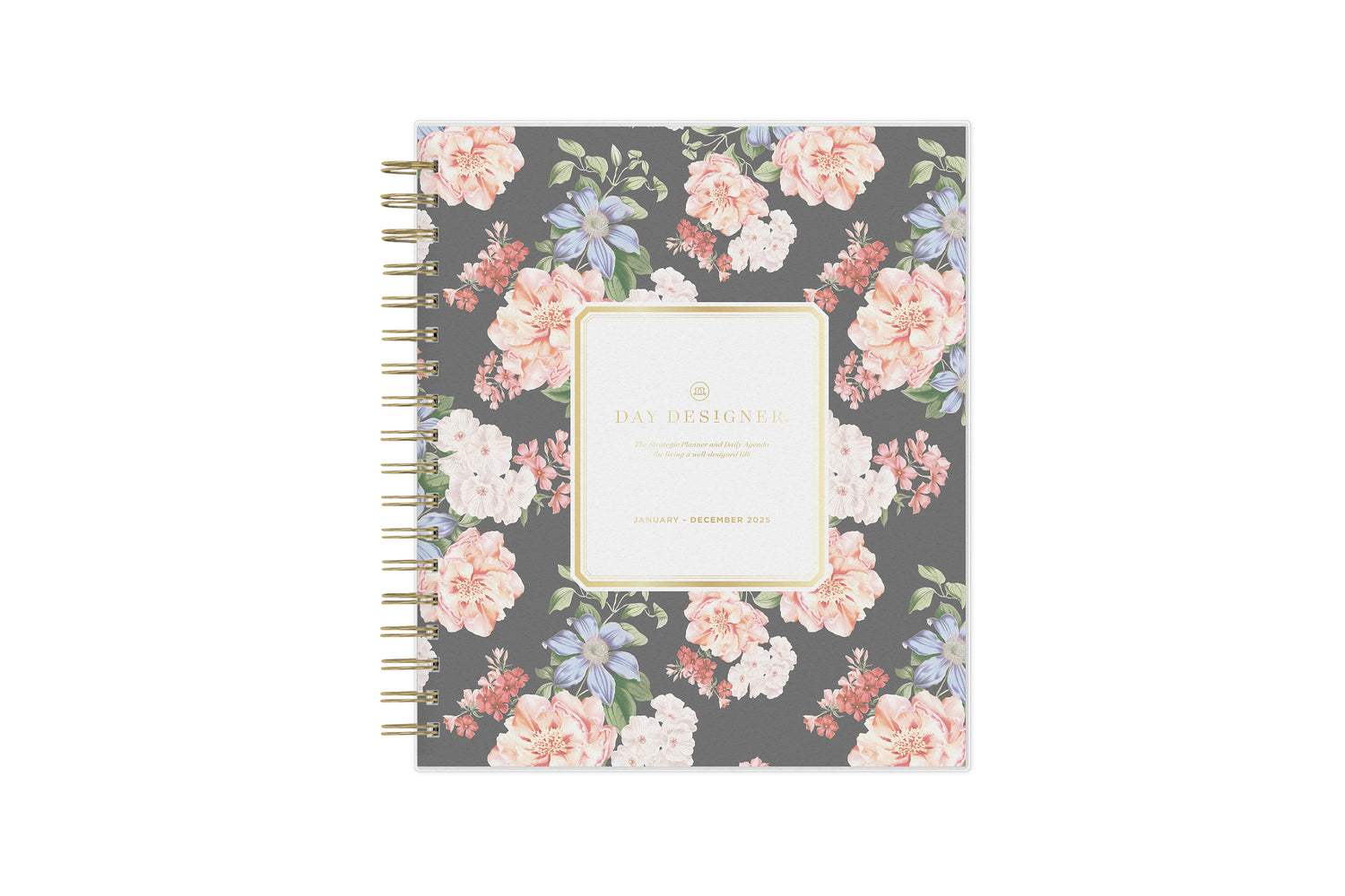 floral front over for 2025 daily planner