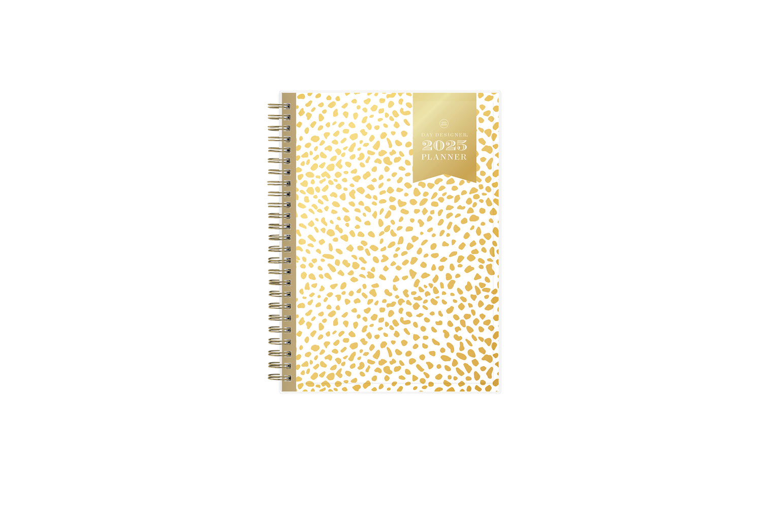 spotty gold front cover on this 5.875x8.625 planner notes