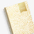 spotty gold front cover on this 5x8 planner