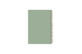 solid sage green backcover in a pocket sized planner