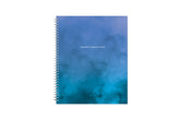 January 2025 to December 2025 weekly planner featuring a solid flexible oceanic ombre front cover, silver twin wire-o, and a 8.5x11 size planner