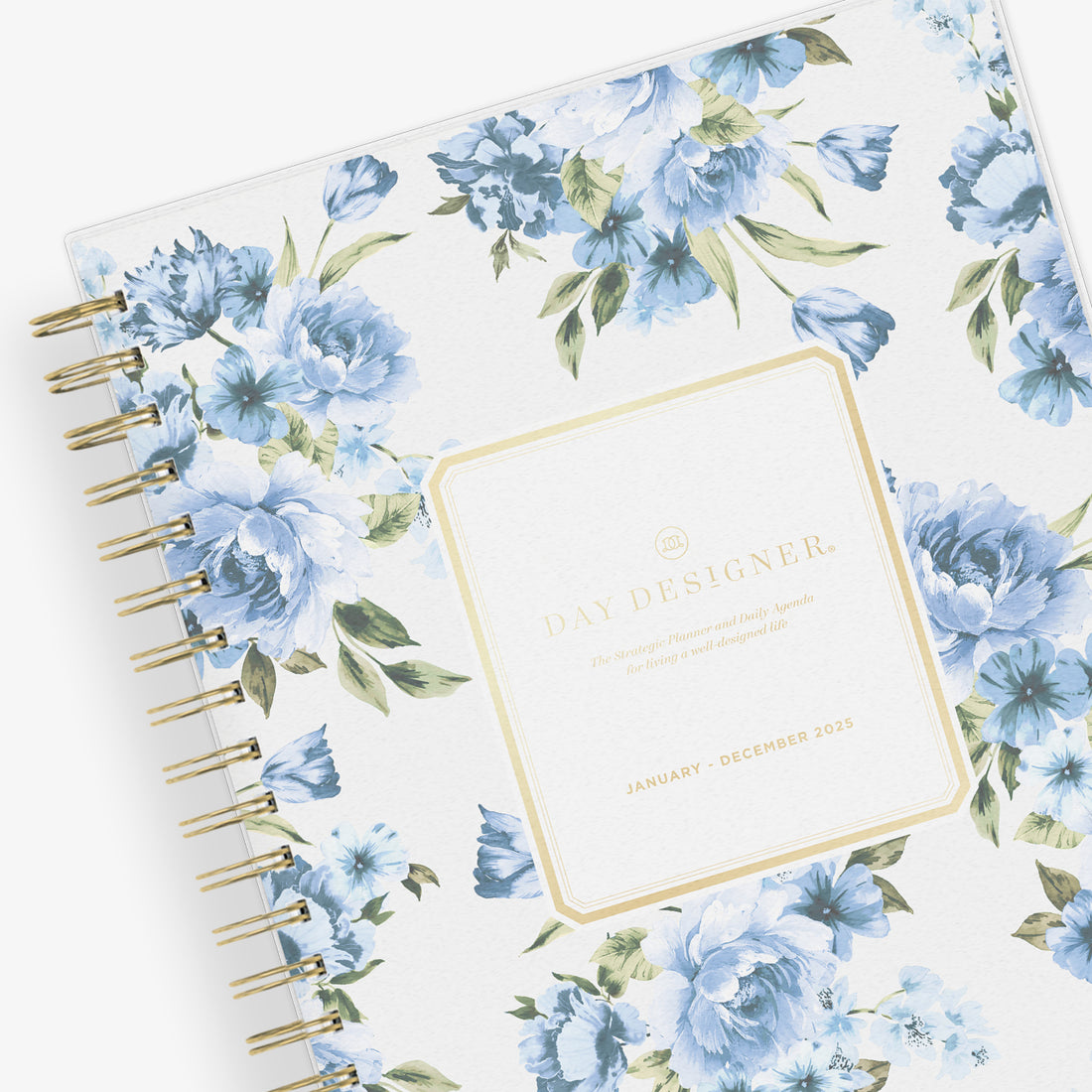 Blue Bouquet 2025 Daily Monthly 8x10 Day Designer Planning Calendar