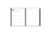 January 2025 - December 2025 weekly monthly planner in 8.5x11 size displaying a monthly spread and black monthly tabs with white month text