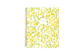 The kelly ventura 2025 weekly monthly planner for blue sky features beautiful lemons cover with gold twin wire-o binding in a 8.5x11 planner size.