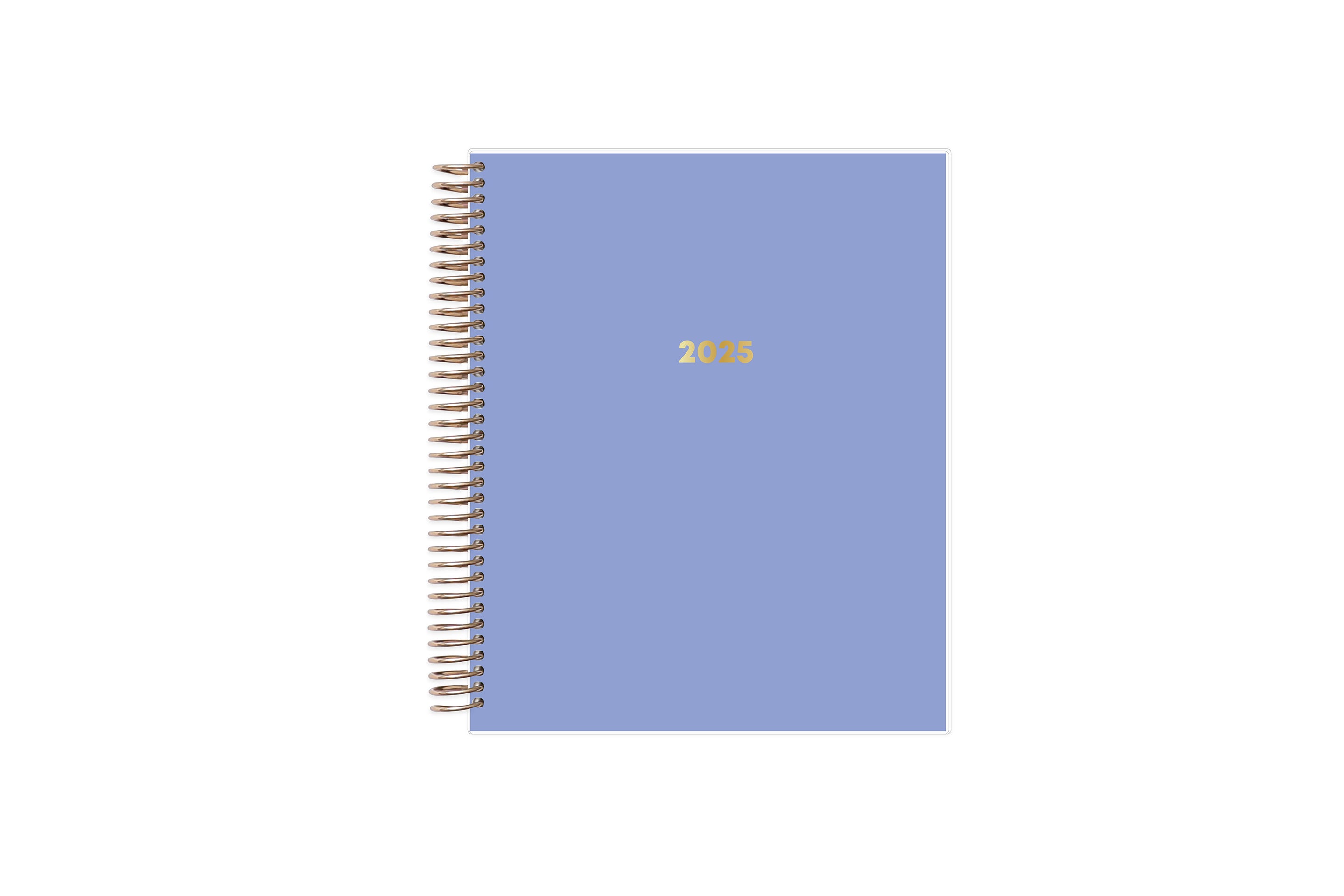 Light purple-blue front cover on this 2025 7x9 livewell weekly planner