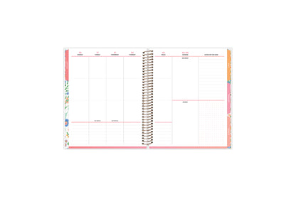 vertical weekly planning layout on this 7x9 planner January 2025 - December 2025