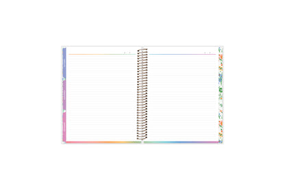 ample lined writing space on this 7x9 planner with monthly tabs January 2025 - December 2025