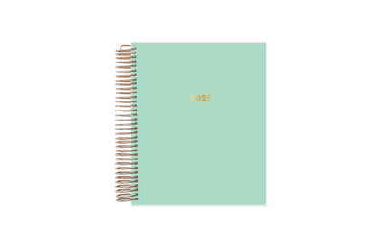 mint front cover on this 2025 7x9 livewell weekly planner