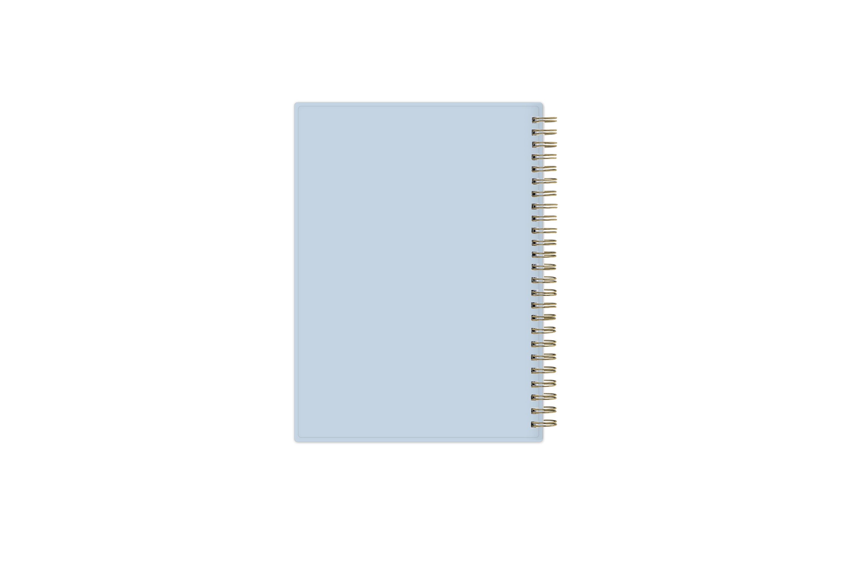 solid light blue back cover in 5.875x8.625 planner notes